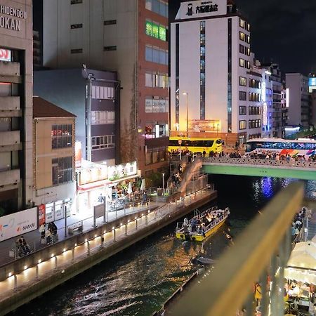 道頓堀民泊31＆Mini浮世絵美術館、道頓堀心斎橋真ん中、家族旅行、Family Trip Osaka 아파트 외부 사진
