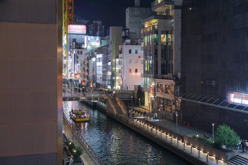 道頓堀民泊31＆Mini浮世絵美術館、道頓堀心斎橋真ん中、家族旅行、Family Trip Osaka 아파트 외부 사진